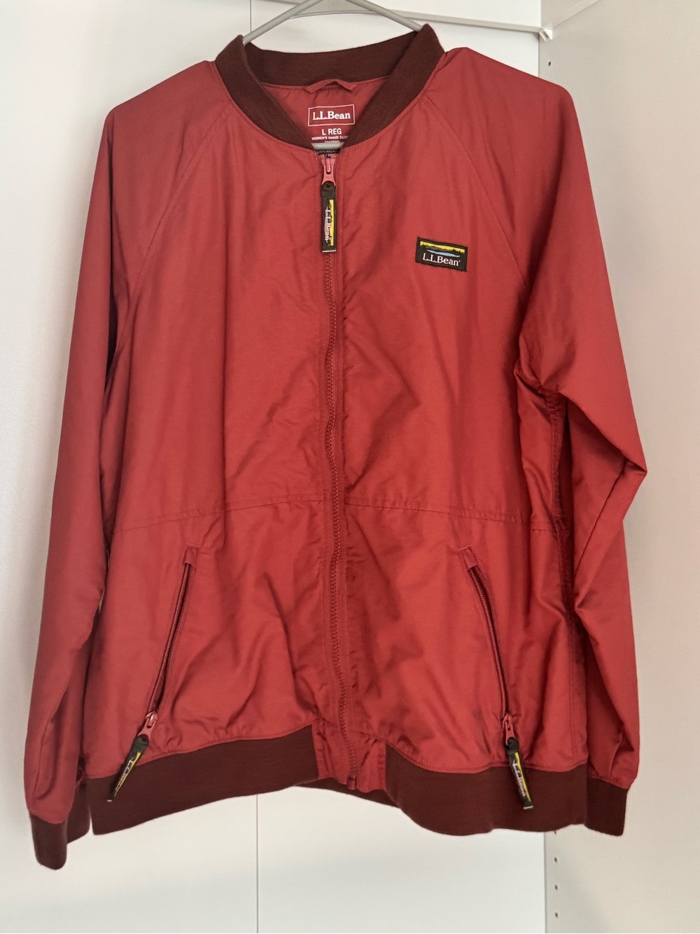 L.L.Bean Rust Red Lightweight Bomber Jacket